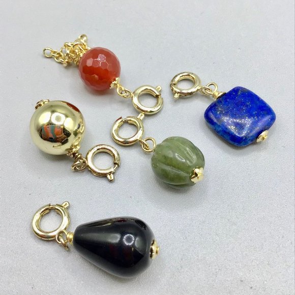 Instant Collection Semi Precious Stones Charm Dangles Removable Pendant Colorful - Picture 7 of 9